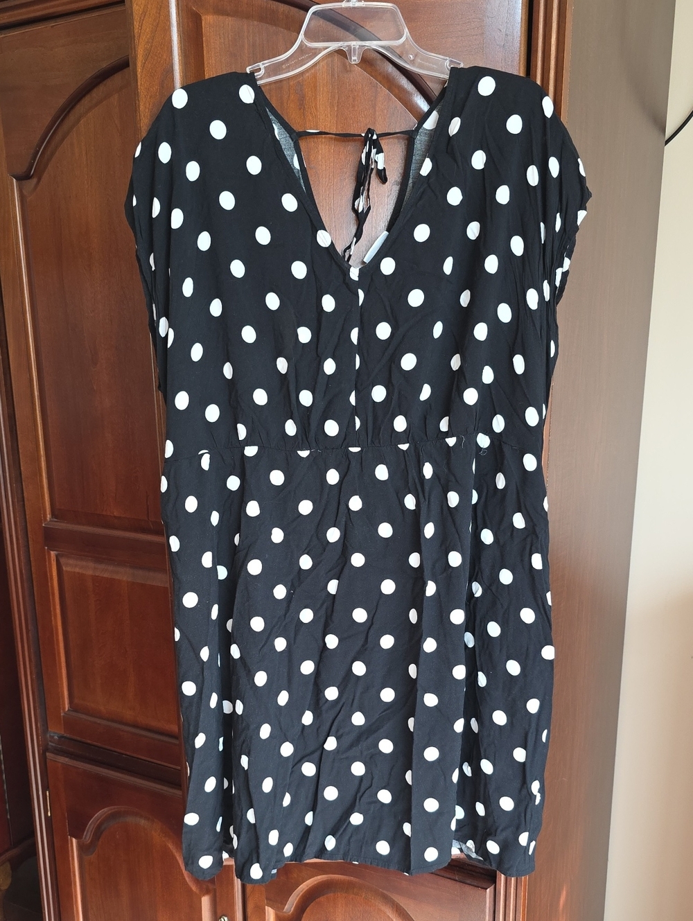 Ava & Viv Polka Dot V‑Neck Dress 2x